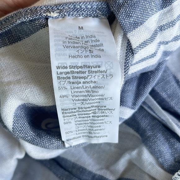 J Crew chambray stripe cover up dress M - Picture 6 of 8